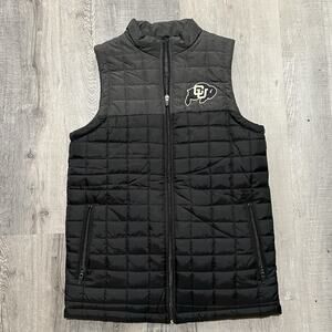 University Of Colorado Colosseum Athletics CU Buffs Black Buffaloes Puffer Vest